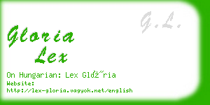 gloria lex business card